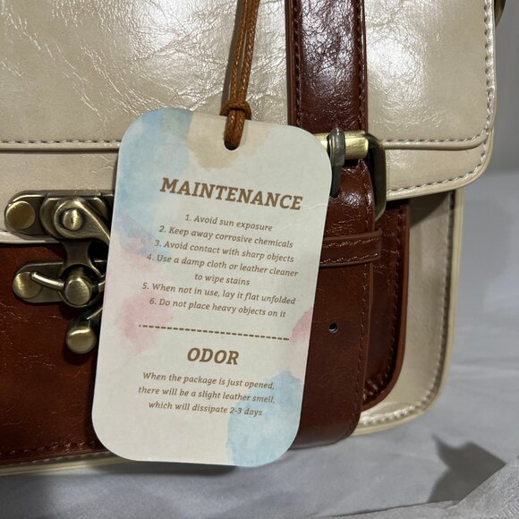 ECOSUSI Women's Leather Satchel Purse Crossbody Messenger Bag NWT - Picture 8 of 12